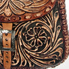 ADBGH107 American Darling Hand Tooled Leather Messenger Bag with Braided Accents