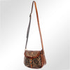 ADBGH107 American Darling Hand Tooled Leather Messenger Bag with Braided Accents