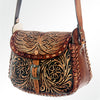 ADBGH107 American Darling Hand Tooled Leather Messenger Bag with Braided Accents