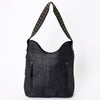 ADBG1122 American Darling Handcrafted Cowhide Leather Hobo Bag with Tooled Floral Details - Premium Western Style