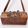 ADBG516 American Darling Hand Tooled Floral & Hair-On Cowhide Western Duffel Bag