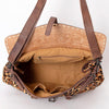 ADBG516 American Darling Hand Tooled Floral & Hair-On Cowhide Western Duffel Bag
