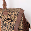 ADBG608 American Darling Hand Tooled Floral & Hair-On Cowhide Western Leather Duffel Bag with Fringes