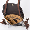 ADBGA332 American Darling Desert Cactus Tooled Leather Cowhide Fringe Crossbody Bag