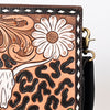 ADBGA333 American Darling Buck Stitched Tooled Leather Hair-On Cowhide Messenger Bag