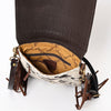 ADBGA333 American Darling Buck Stitched Tooled Leather Hair-On Cowhide Messenger Bag