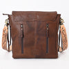 ADBGA337 American Darling Hair-On Cowhide Hand Tooled Leather Messenger Bag