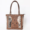 ADBGA339 American Darling Hair-On Cowhide Hand Tooled Leather Tote Bag