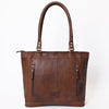 ADBGA339 American Darling Hair-On Cowhide Hand Tooled Leather Tote Bag