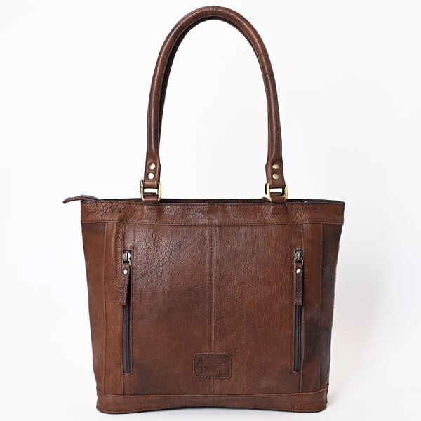ADBGA339 American Darling Hair-On Cowhide Hand Tooled Leather Tote Bag