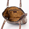 ADBGA339 American Darling Hair-On Cowhide Hand Tooled Leather Tote Bag