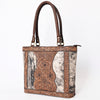 ADBGA339 American Darling Hair-On Cowhide Hand Tooled Leather Tote Bag