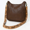 ADBGM245 Leather Crossbody Bag - Western Hand-Tooled Strap Purse