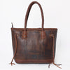 ADBGM328 Handmade Leather Crossbody Bag with Braided Edges - Western Compact Purse