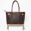 ADBGM328 Handmade Leather Crossbody Bag with Braided Edges - Western Compact Purse
