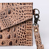ADBG968 American Darling Crocodile Embossed Western Leather Wallet