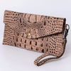 ADBG968 American Darling Crocodile Embossed Western Leather Wallet
