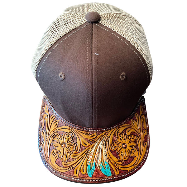 LC-ADCP102O Genuine Western Leather Men Women Cap