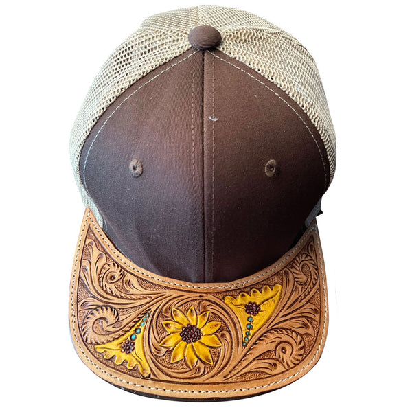 LC-ADCP102Q Genuine Western Leather Men Women Cap