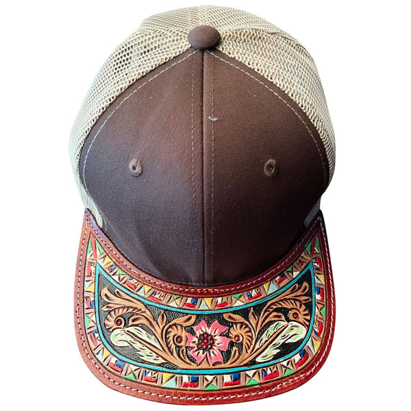 LC-ADCP102S Genuine Western Leather Men Women Cap