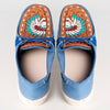 LC-ADFT133BL1 Genuine leather trim shoe footwear slip on