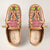 LC-ADFT133BR2 Women's Floral & Feather Tooled Leather Canvas Loafers - Multicolor Western Slip-On