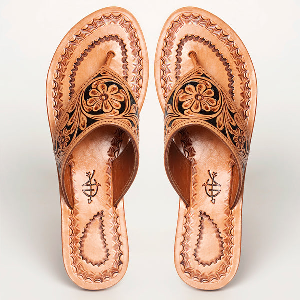LC-ADFTE104A Genuine leather sandal footwear flip flop