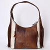 ADBG803 American Darling Western Hobo Bag Hair-On Cowhide & Tooled Leather Shoulder Purse