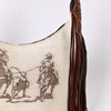 ADBG803 American Darling Western Hobo Bag Hair-On Cowhide & Tooled Leather Shoulder Purse