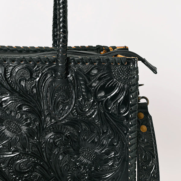 ADBG1131 American Darling Hand Tooled Leather Tote Bag -Western Floral Carved Purse
