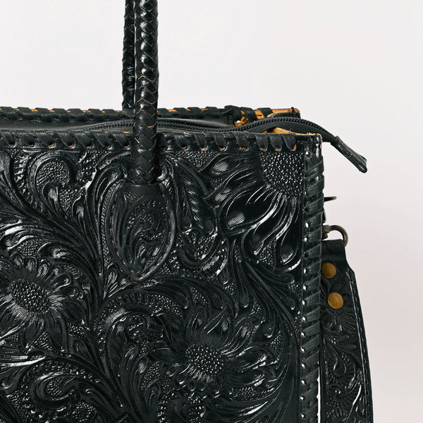 ADBG1131 American Darling Hand Tooled Leather Tote Bag -Western Floral Carved Purse
