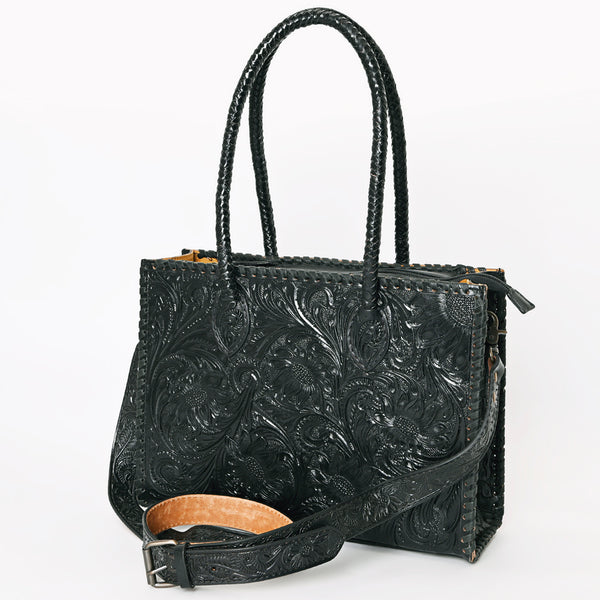 ADBG1131 American Darling Hand Tooled Leather Tote Bag -Western Floral Carved Purse
