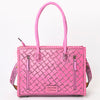 ADBG1131 American Darling Pink Hand Tooled Floral Leather Tote Bag Western Purse