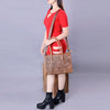 ADBG1131 American Darling Hand Tooled Leather Tote Bag -Western Floral Carved Purse