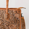 ADBG1131 American Darling Hand Tooled Leather Tote Bag -Western Floral Carved Purse
