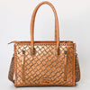 ADBG1131 American Darling Hand Tooled Leather Tote Bag -Western Floral Carved Purse