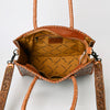 ADBG1131 American Darling Hand Tooled Leather Tote Bag -Western Floral Carved Purse