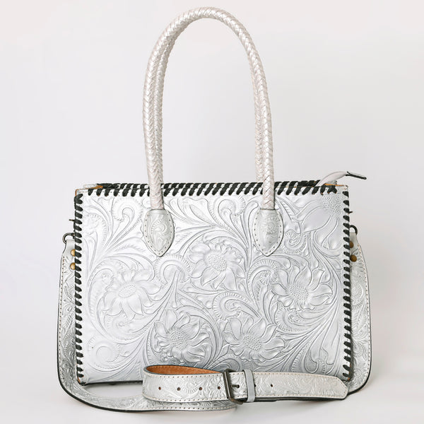 ADBG1131 American Darling Hand Tooled Leather Tote Bag -Western Floral Carved Purse