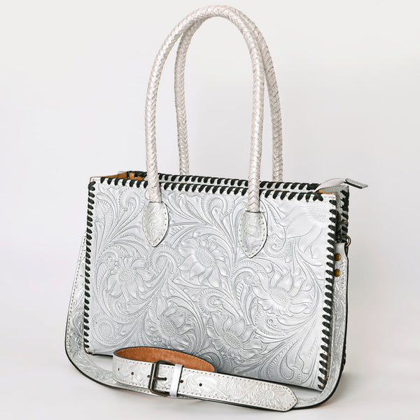 ADBG1131 American Darling Hand Tooled Leather Tote Bag -Western Floral Carved Purse