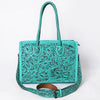 ADBG1131 American Darling Hand Tooled Leather Tote Bag -Western Floral Carved Purse