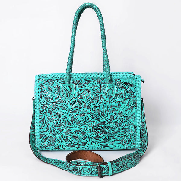 ADBG1131 American Darling Hand Tooled Leather Tote Bag -Western Floral Carved Purse
