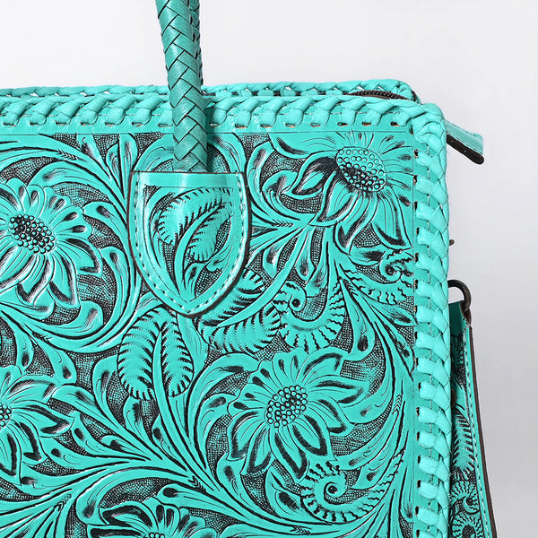 ADBG1131 American Darling Hand Tooled Leather Tote Bag -Western Floral Carved Purse