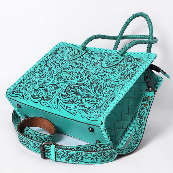 ADBG1131 American Darling Hand Tooled Leather Tote Bag -Western Floral Carved Purse