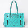 ADBG1131 American Darling Hand Tooled Leather Tote Bag -Western Floral Carved Purse