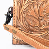 ADBG1132 American Darling Hand Tooled Floral Leather Clutch & Crossbody Wallet