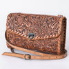 ADBG1133 American Darling Hand Tooled Floral Leather Crossbody Bag Western Purse