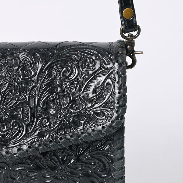 ADBG1133 American Darling Hand Tooled Floral Leather Crossbody Bag Western Purse