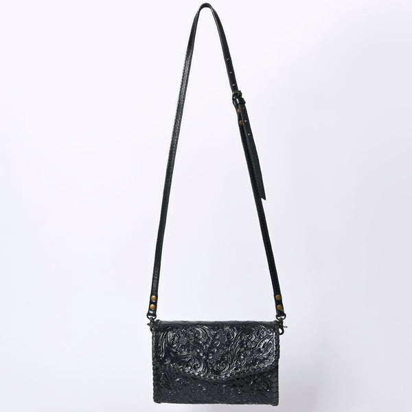 ADBG1133 American Darling Hand Tooled Floral Leather Crossbody Bag Western Purse