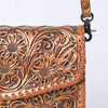 ADBG1133 American Darling Hand Tooled Floral Leather Crossbody Bag Western Purse