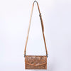 ADBG1133 American Darling Hand Tooled Floral Leather Crossbody Bag Western Purse